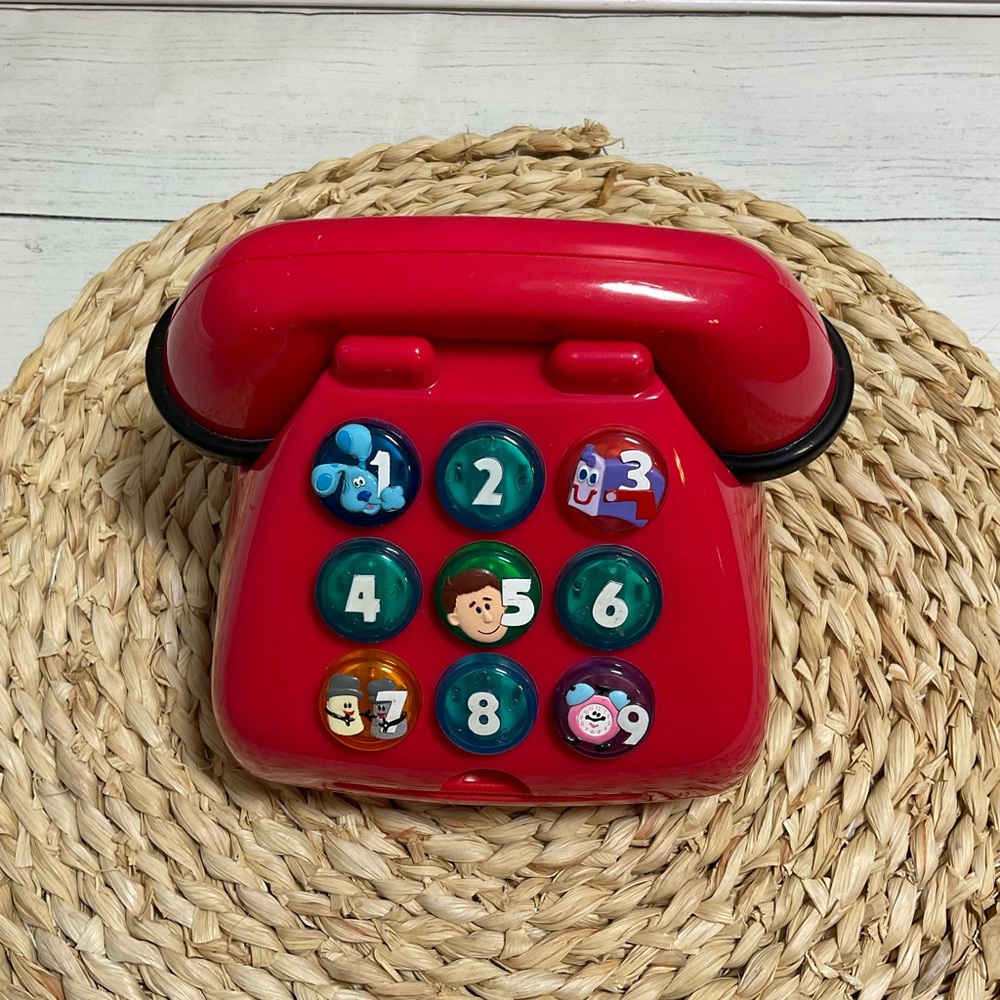 VTG Nickelodeon Blues Clues Red Talking Phone Telephone WORKS